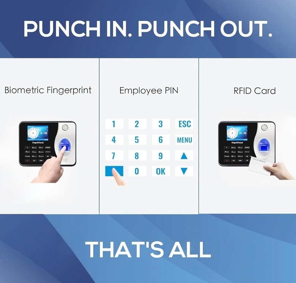 HapAttend - Time Clock - Fingerprint Time Clock