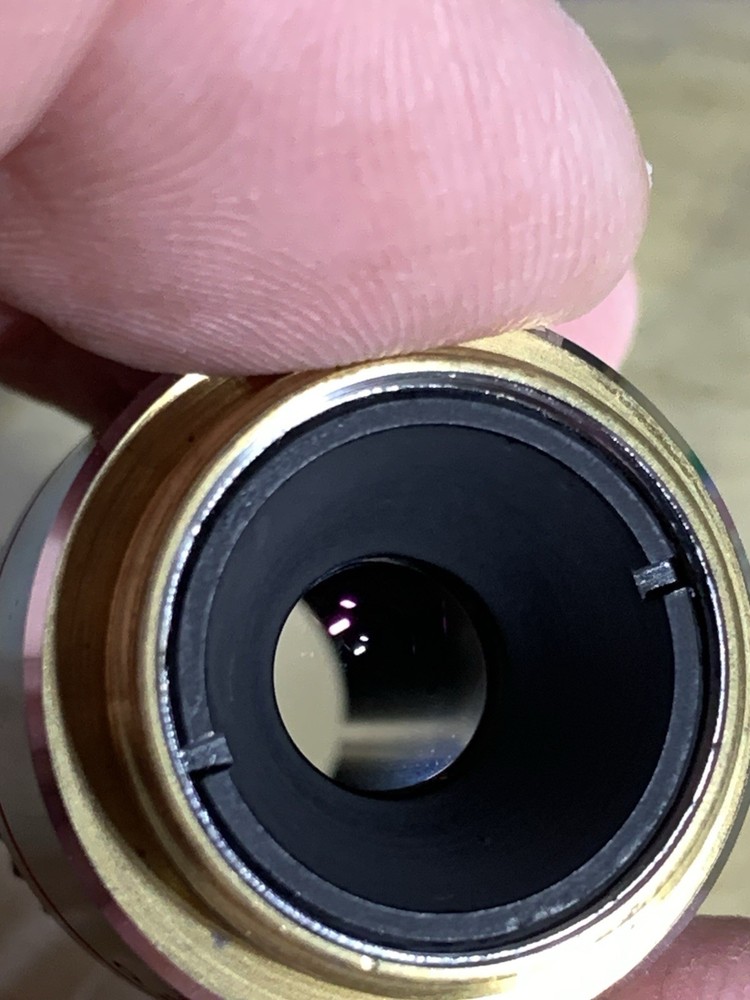 Olympus Microscope 4x Objective A 4 PO 0.10 160/- 100589 pulled Off BH2 Pol