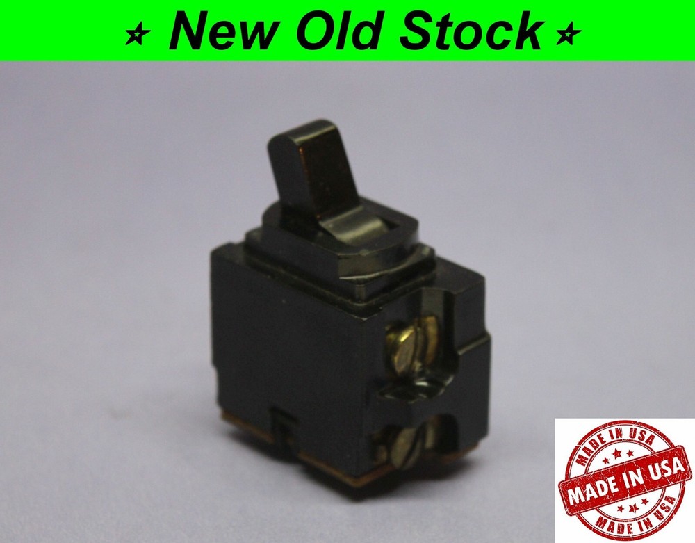 💡 Vintage Black Double-Pole DPST Toggle Switch Despard Interchangeable, P &S