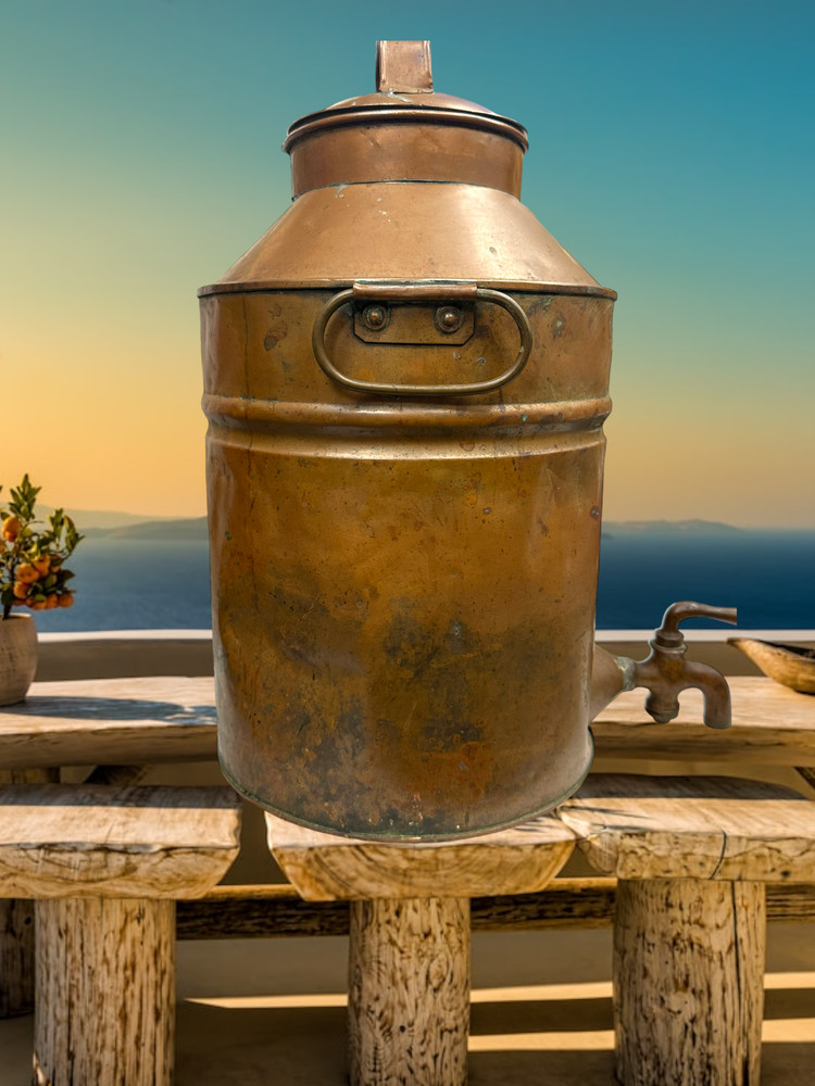 Antique Mason S Copper Beverage Container