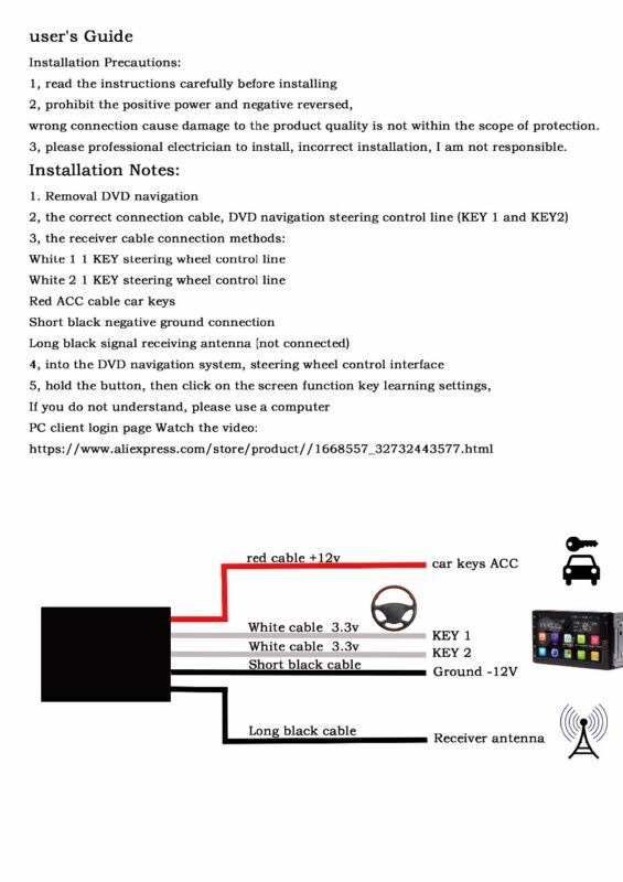 Car DVD GPS Player Steering Wheel Wireless Remote Controller&Audio Volume Switch