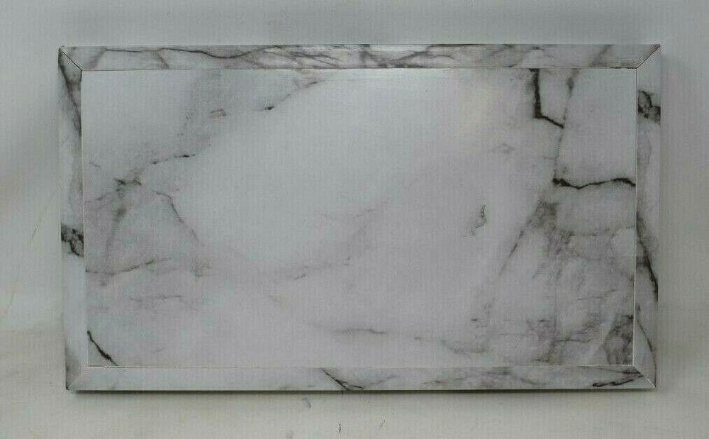 White Marble Print Tray Set Display Serving Free Shipping