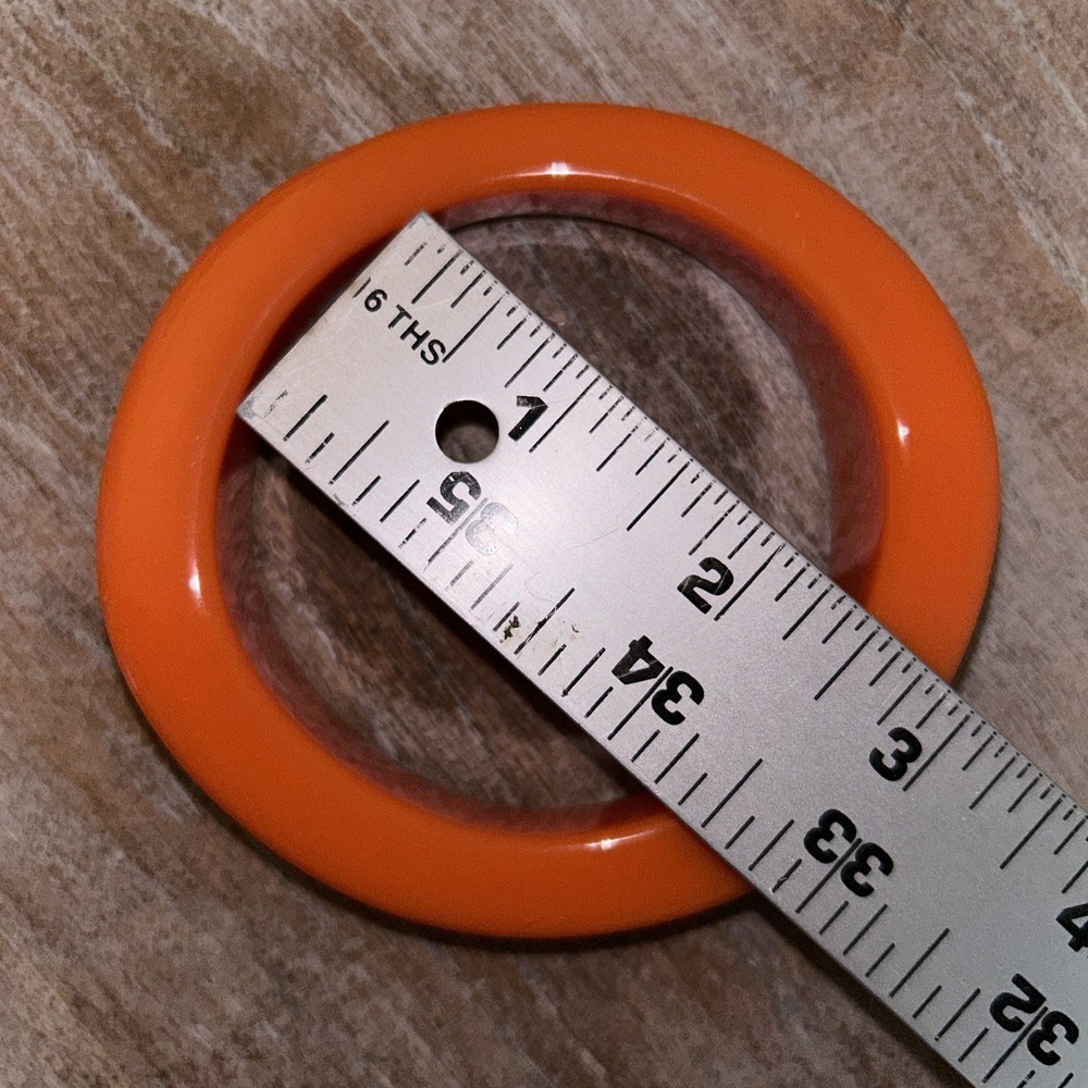 Vintage Orange Asymmetric Bakelite Bangle Bracelet