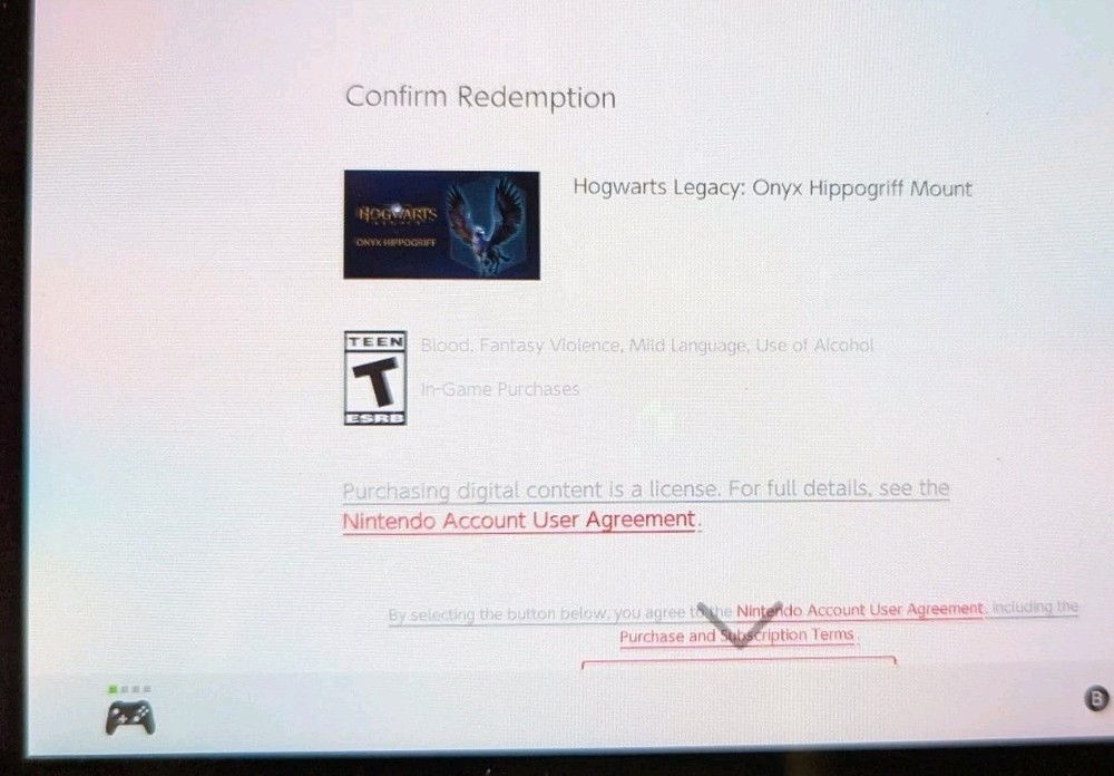 Hogwarts Legacy Nintendo Switch Case & Code Only NO GAME Unused Hippogriff Code