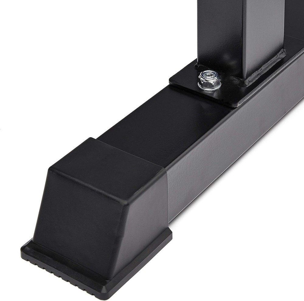Flat Weight Bench Black Straight Bench Home Gym Exercise Bench Strength Training