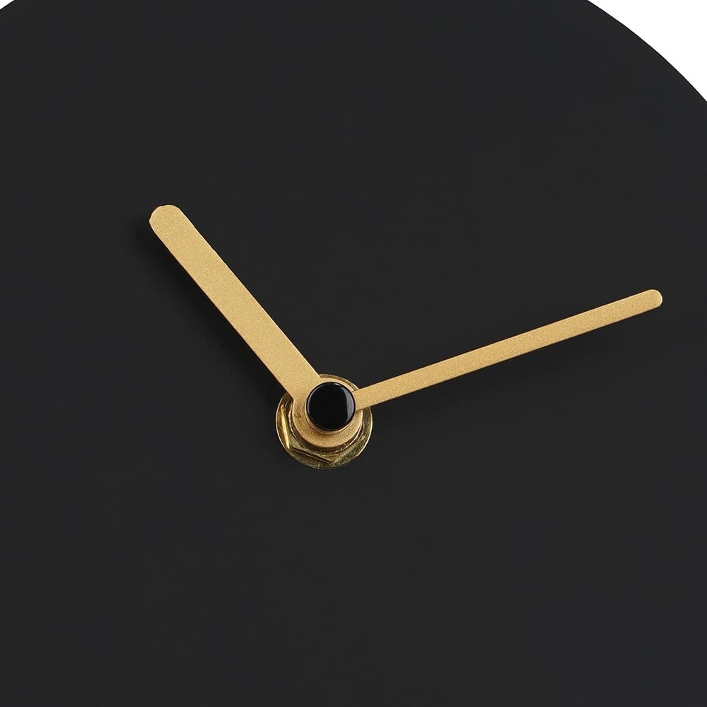 SOFFEE DESIGN 6'' One-Piece Table Clocks Without Scale Black Tabletop Clock