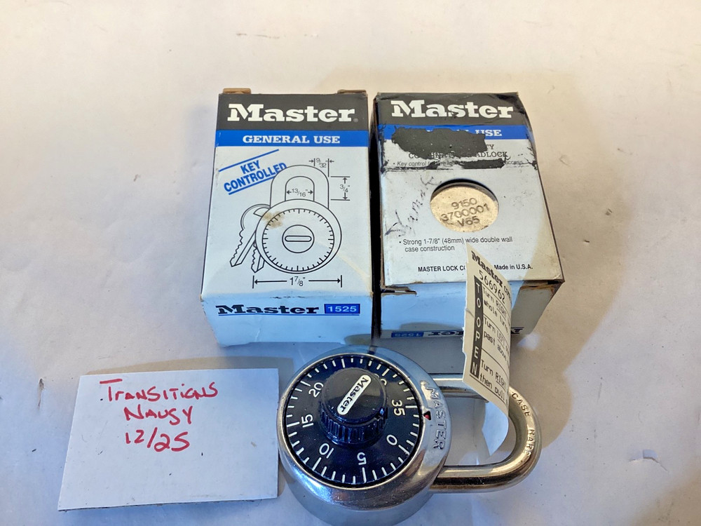 2 NOS Master #1252 combination padlocks