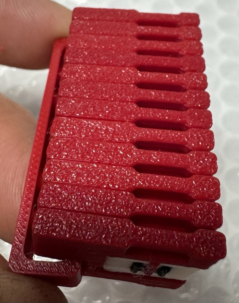 Custom Red And White Farmall international 3D printed front weights Bracket