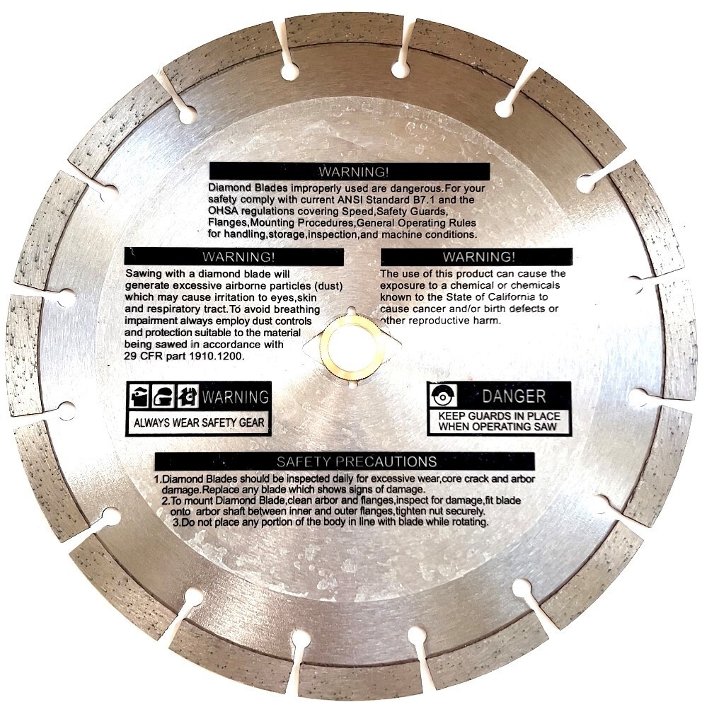 7'' diamond blade for concrete, bricks, stone on worm drive saw angle grinder