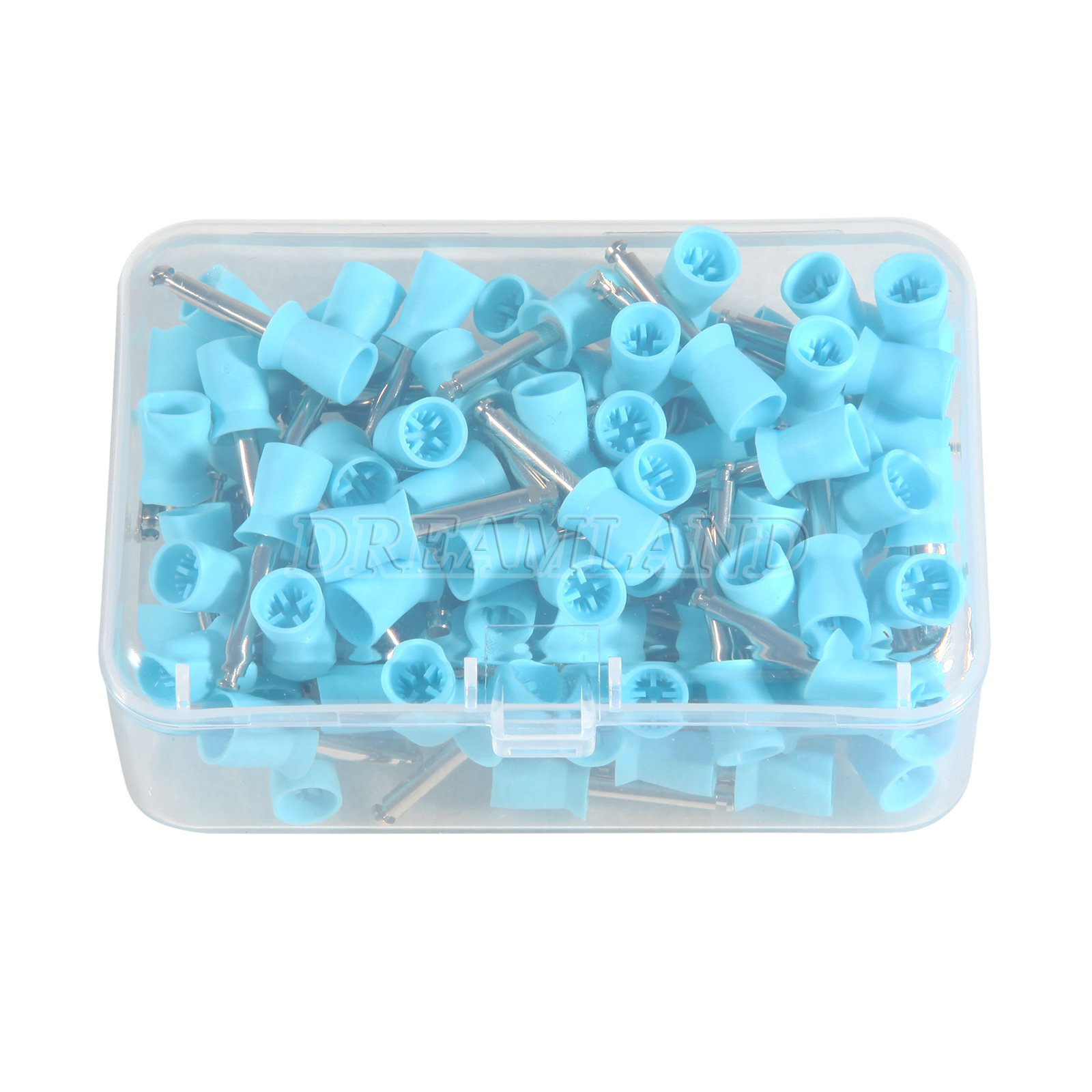100 pcs Dental Polishing Polish Prophy Cups Latch Type Brushes Polisher cup Blue