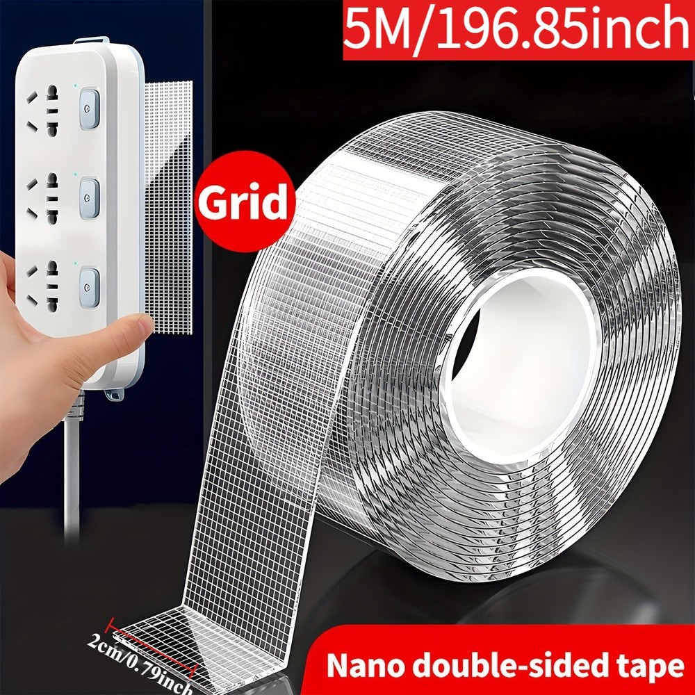 3PCS Strong Adhesive Double Sided Tape Heavy Duty,Super Clear Thin Two Sided US