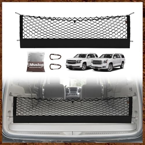 Envelope Style Trunk Cargo Net Compatible with 2015-2020 Chevy Suburban, GMC