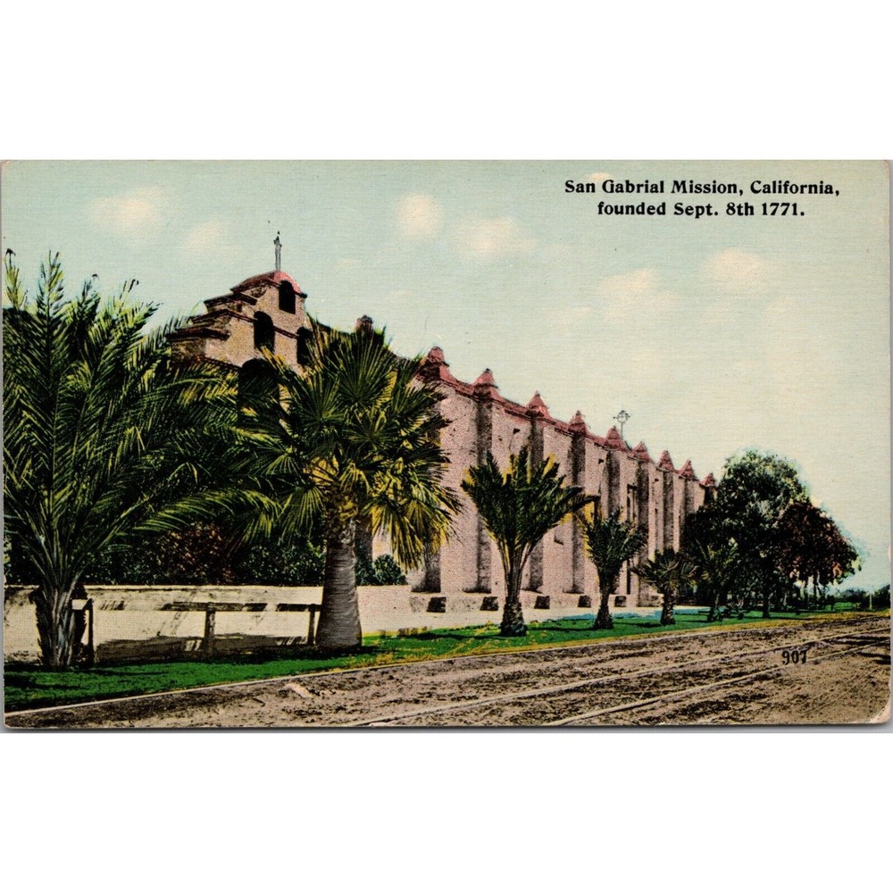 San Gabrial Mission CA Postcard PC577