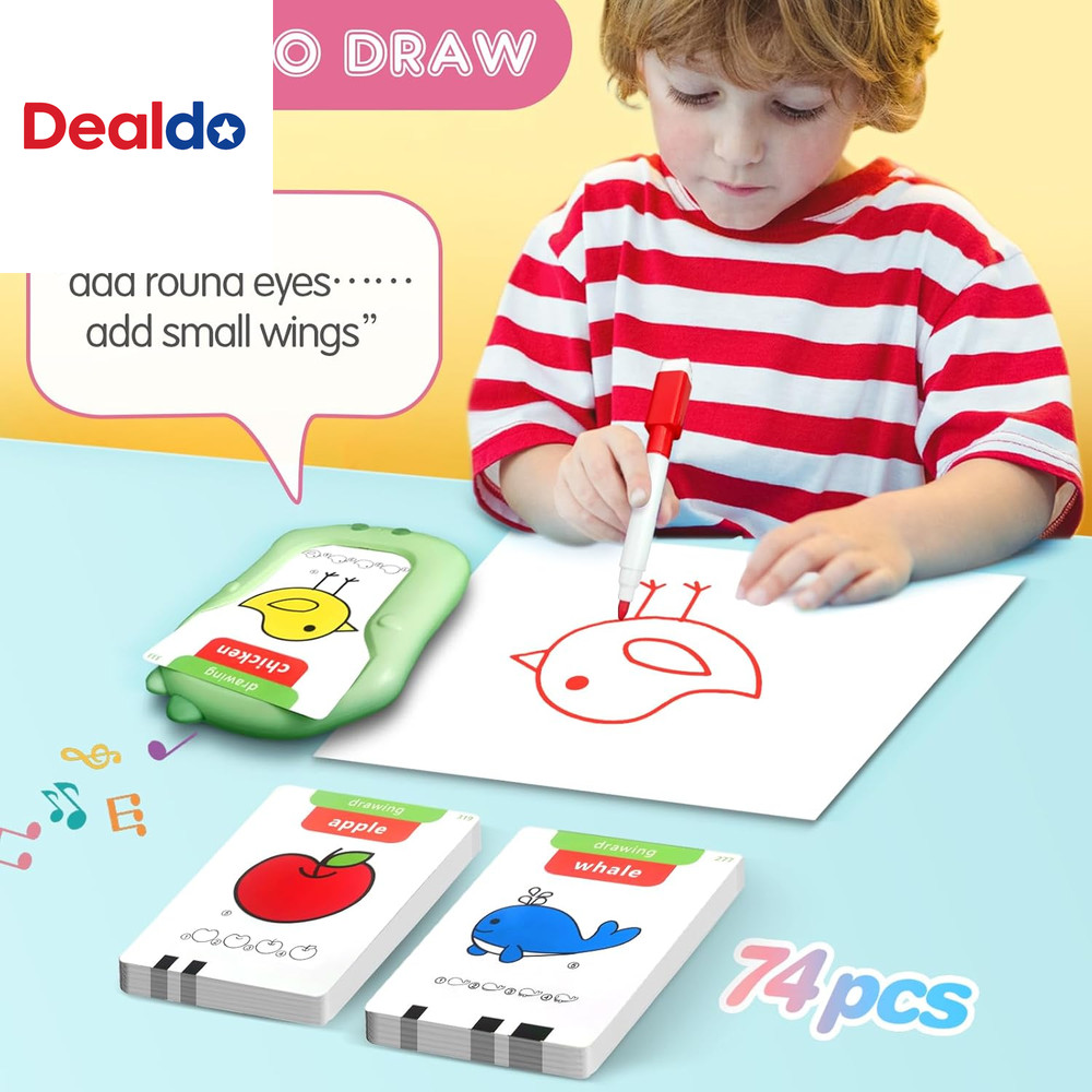 Reusable Writing & Drawing Talking Flash Cards for Toddlers168 Phonics Learning