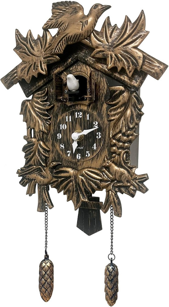 Chiming Cookoo Clock Brown Vintage Bird Flapping Cuckoo Clocks Volume Adjustable