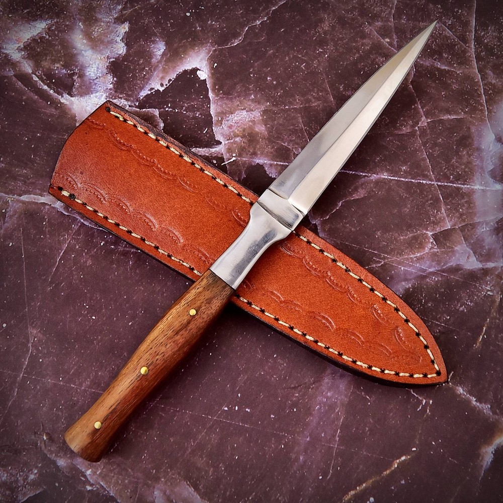 CUSOM Handmade D2 DAGGER HUNTER BOOT THROWING KNIFE WOOD HANDLE SURVIVAL