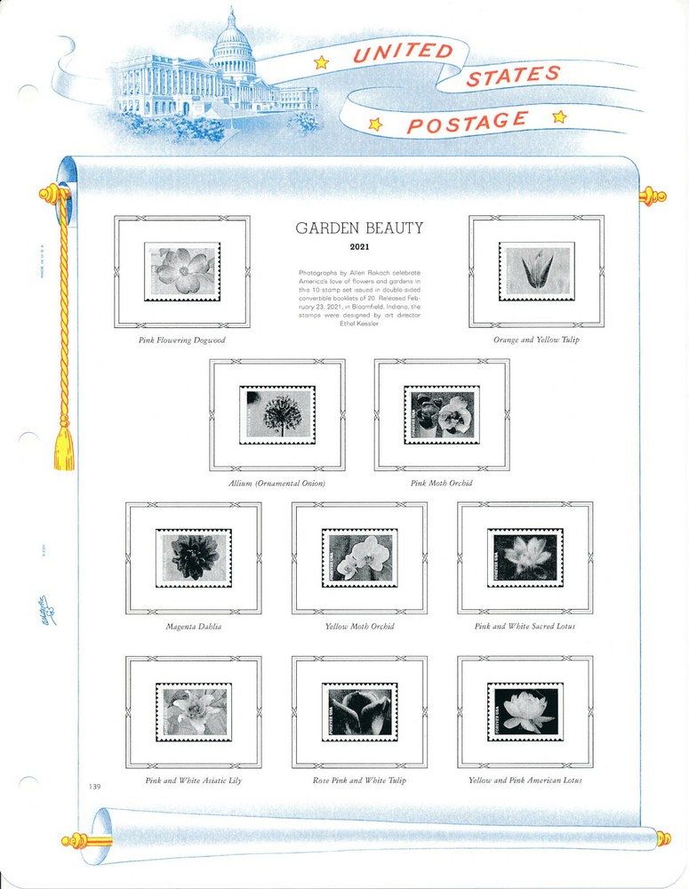 WHITE ACE 2021 US Regular Issue Singles Simplified Stamp Album Supplement USR-50