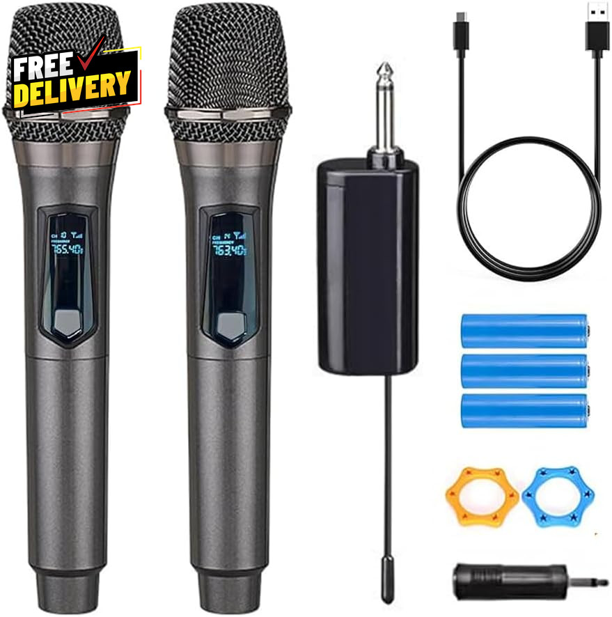 Wireless Microphone Rechargeable Fixed Frequency Wireless Dual Microphone.....