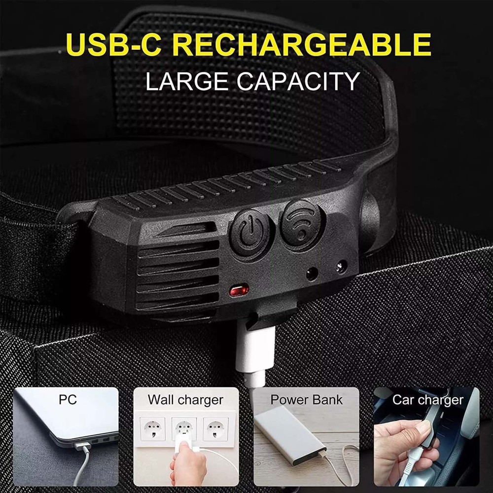 1000000 Lumens Super Bright LED Tactical Flashlight Rechargeable LED Work Light