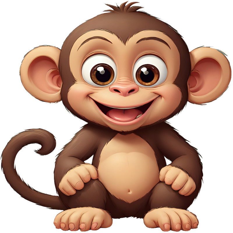 30 Custom Smiling Monkey Personalized Address Labels