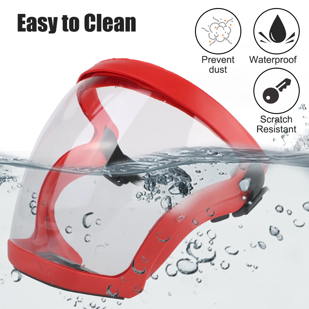 Full Face Shield Protection Mask Oil-splash Proof PC Material Certified