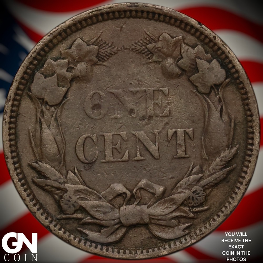 1858 SMALL LETTERS Flying Eagle Cent Penny A0478