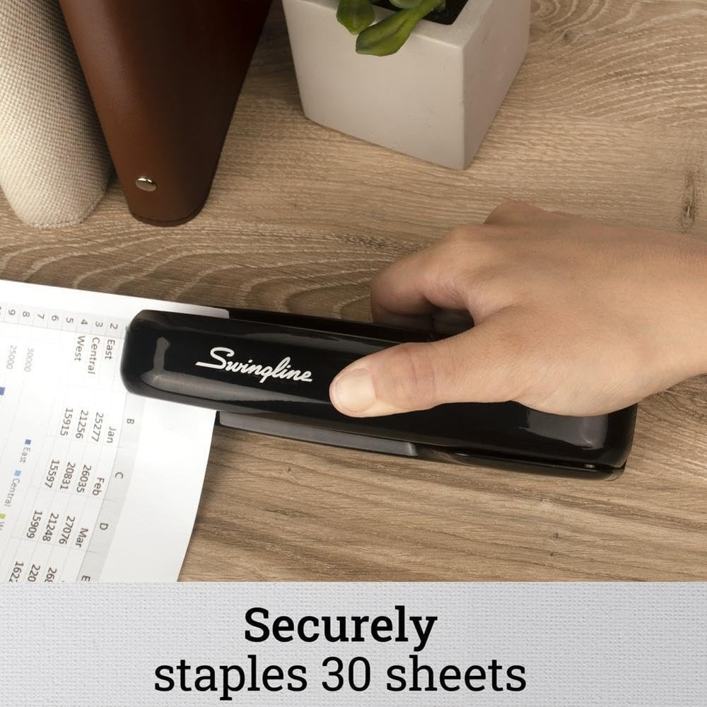 Black Desktop Stapler, 30 Sheet Capacity