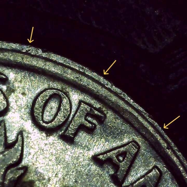 1999 P Dime error collar clash