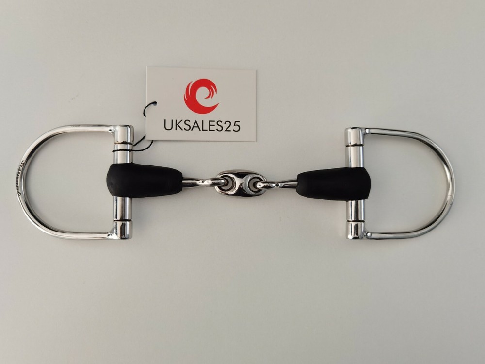 Rubber Covered D Ring Double-Jointed/ Eggbutt SS Snaffle Bit *SAME DAY DISPATCH*