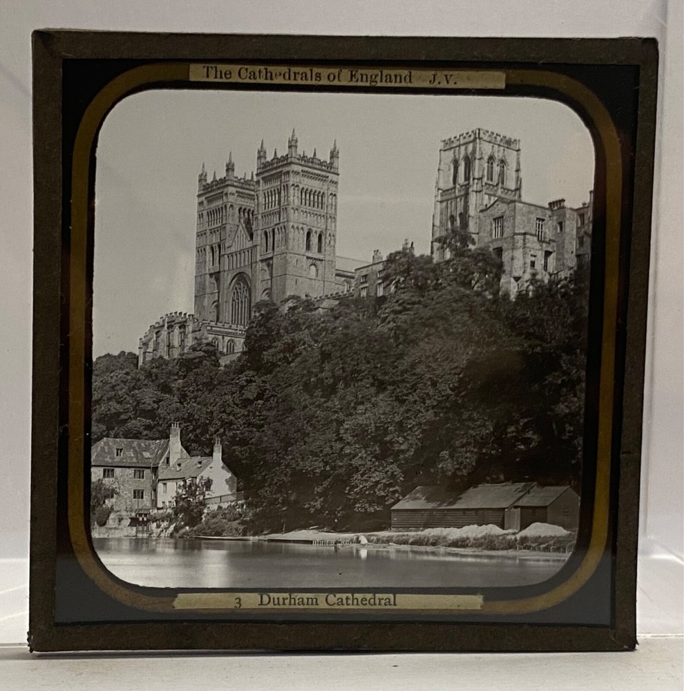 Antique Magic Lantern Slide - 3. Durham Cathedral J. V.