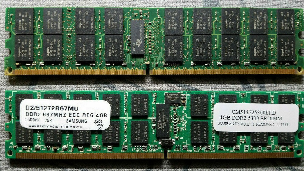 4GB Bytecs PC2-5300 D2/51272R67MU ECC Registered Server RAM 667MHz DDR2