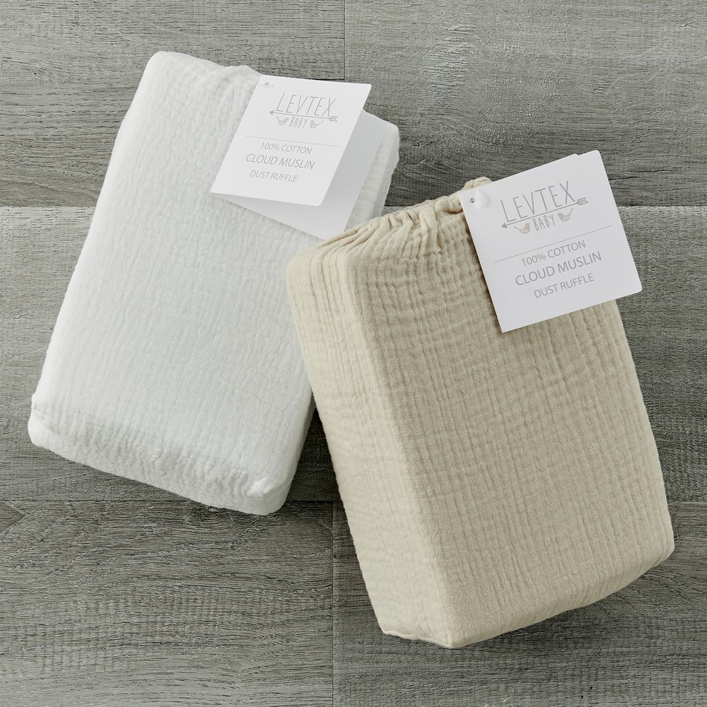 Cloud Muslin Dust Ruffle - Levtex Baby