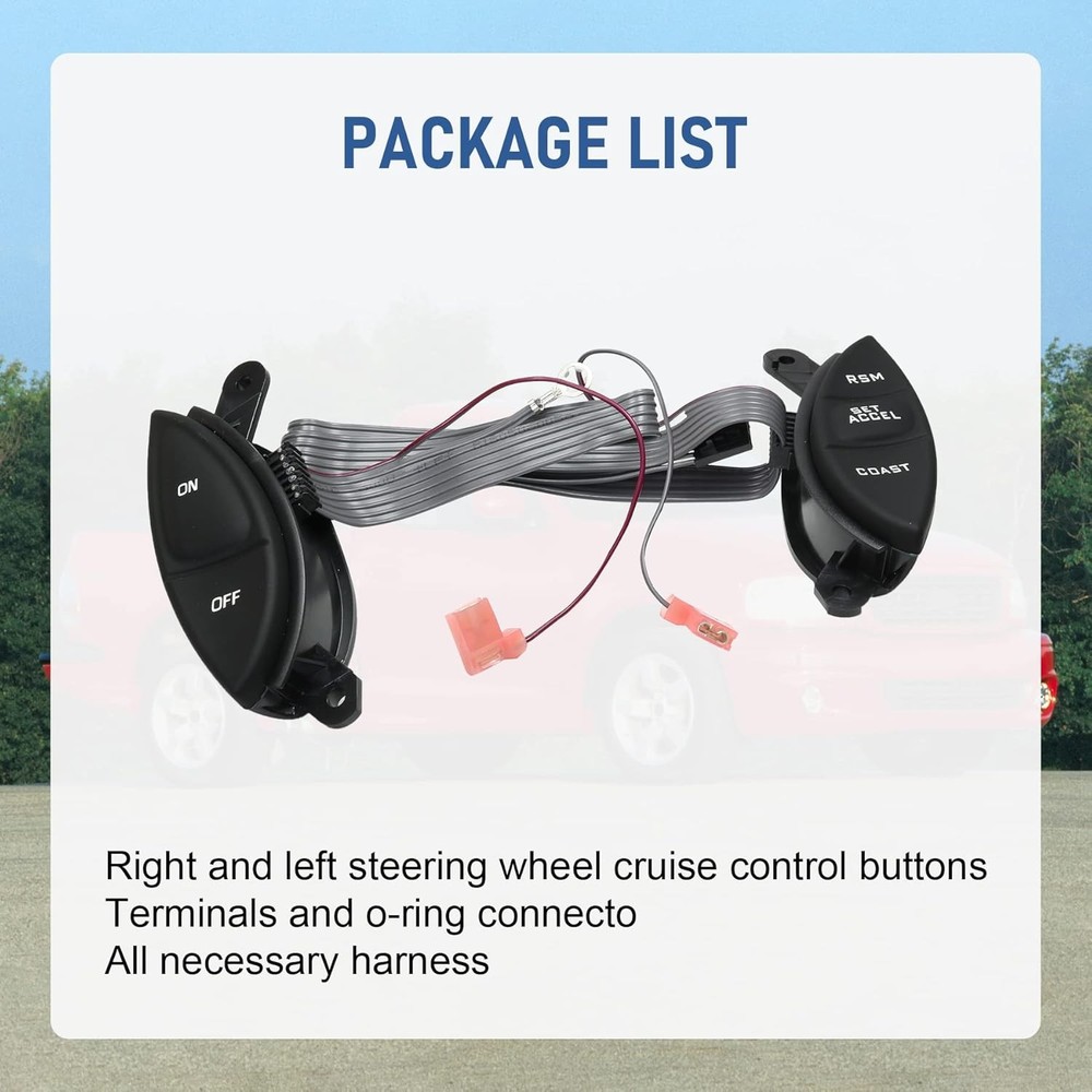 Steering Wheel Mounted Cruise Control Switch Button Kit Replacement for Ford Ran
