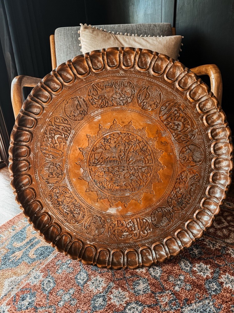 26” Antique Copper Presentation Tray