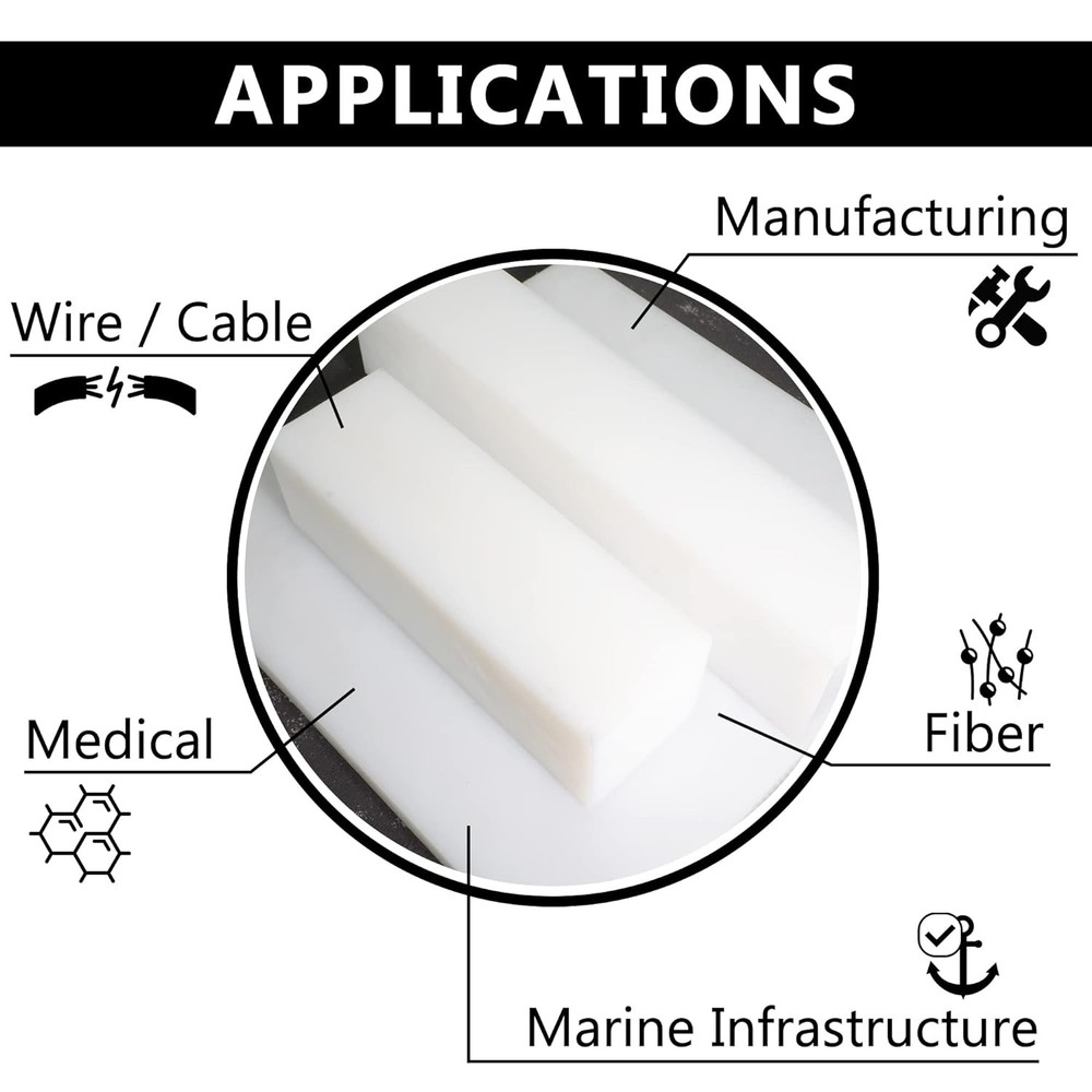 UHMW Tapping Block Ultra High Molecular Weight Polyethylene Rectangular Solid Pl
