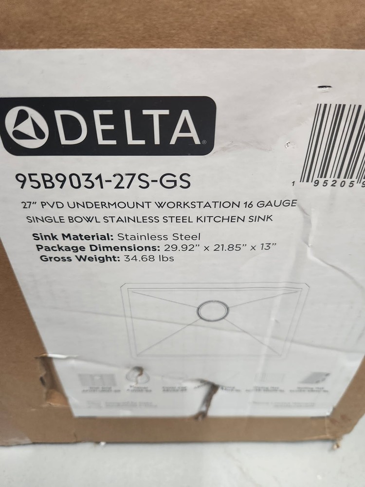 Delta Undermount Workstation Kitchen Sink