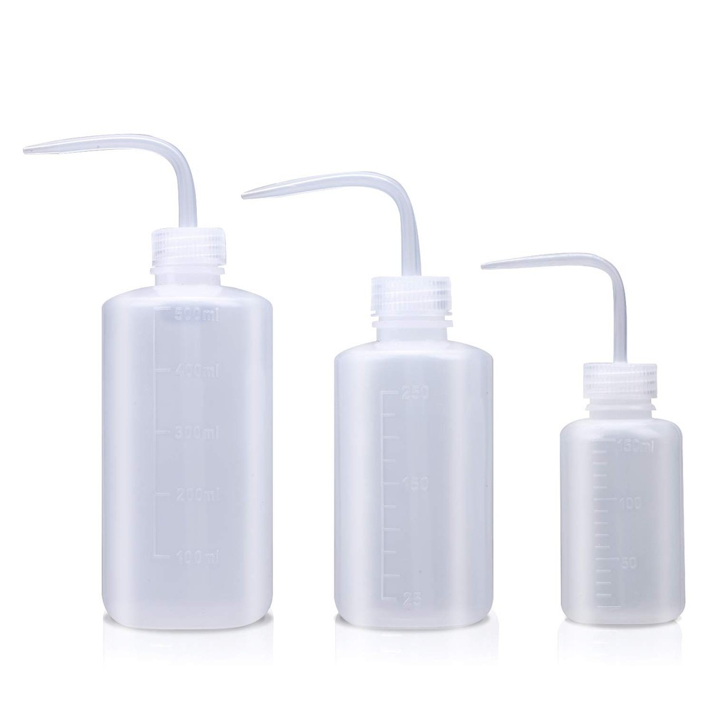 Wash bottle, 3 Pack LDPE Squeeze Bottles, Safe Plastic Low Density Polyethyle...