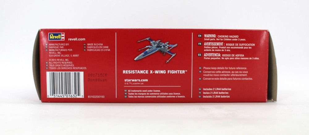 Resistance X-Wing Fighter Star Wars Plastic Kit Unassembled
