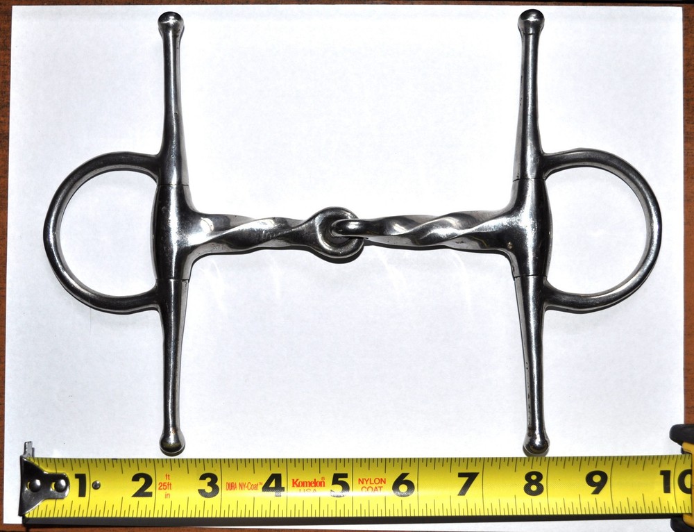 STAINLESS STEEL SLOW TWIST FULL CHEEK SNAFFLE BIT