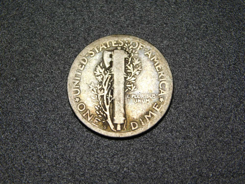OLD SILVER US COIN 1925 S MERCURY DIME