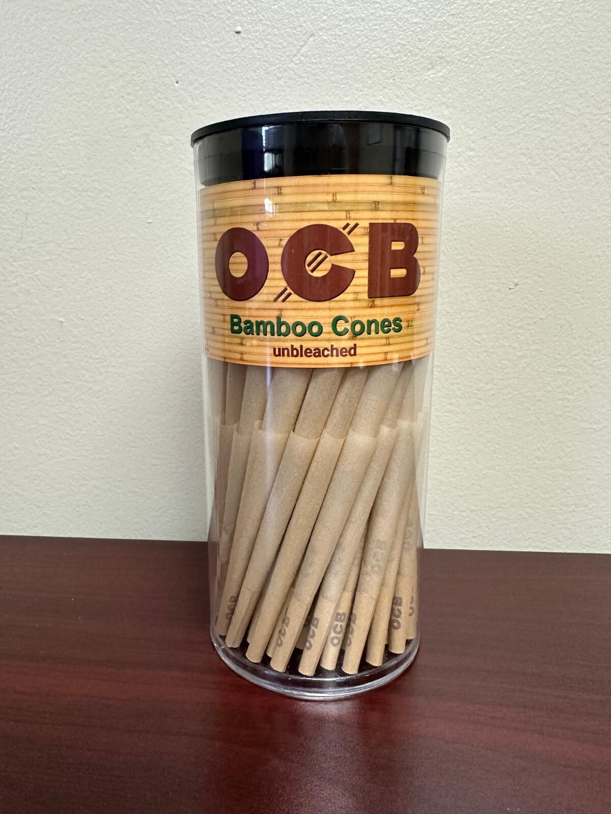 OCB BAMBOO Unbleached 1 1/4 Cone 150 Pack Cones w/Free Tube