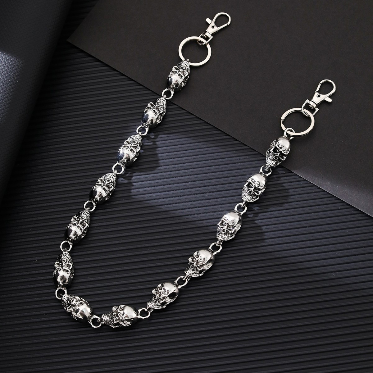 Silvery Skull Jeans Chain Hip Hop Punk Waist Chain Men's Accessories Alloy