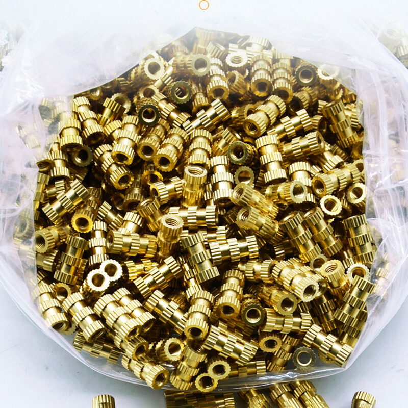 Knurl Insert Nut Round Metric Brass Solid Embedded Threaded M1 M1.2 M1.4 M1.6-M8