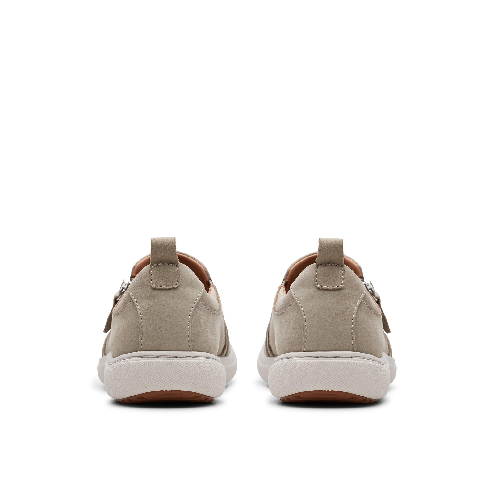 Clarks Womens Nalle Lilac Beige Leather Casual Sneakers Shoes