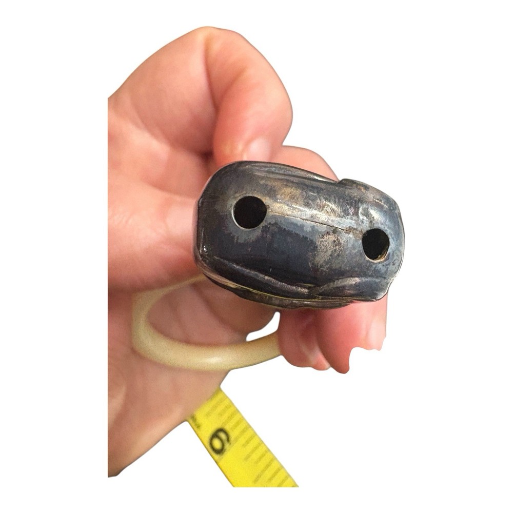 VTG Figural Gnome or Child Baby Rattle Silver Plate Storybook Character Design