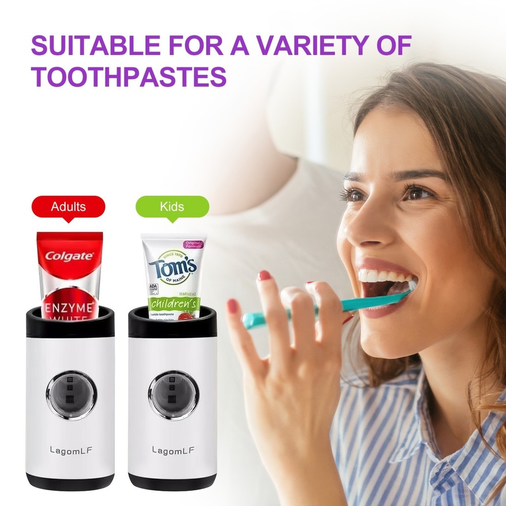 Automatic Toothpaste Dispenser Wall Mounted Holder Squeezer Bathroom Toilet