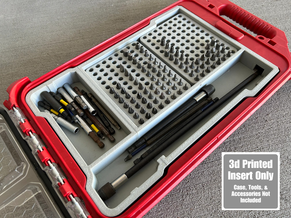 Impact Driver Bit Organizer Insert for Milwaukee Packout (insert Only)