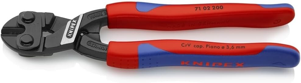 KNIPEX CoBolt Compact Bolt Cutter Multi-Component (7102200) 8- Inch Comfort grip