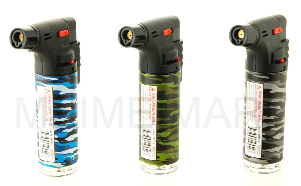 3Lot Jumbo 4" Single Jet Flame Torch Gun Lighter Refillable Lockable Windproof C