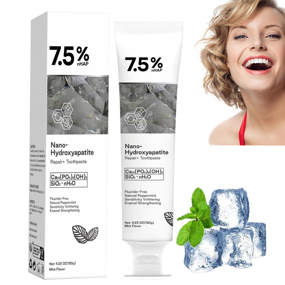 7.5% Hydroxyapatite Toothpaste Remove Yellow Tooth Stains For Sensitive Teeth~👍